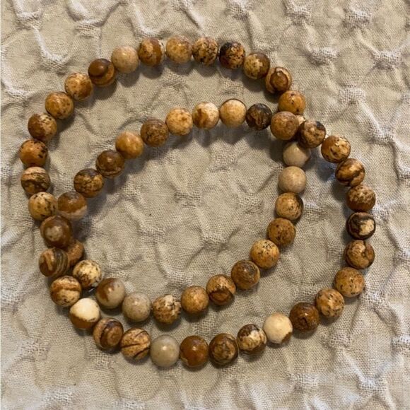 Multi Natural Matte Stone Bracelets - Picture 6 of 7